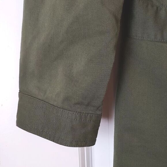 J. McLaughlin Wrap Dress 3/4 Length Sleeves Notched Lapel Green Size L - Picture 5 of 11